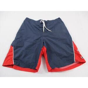 Boston Red Sox Shorts Mens Large Blue Red MLB Baseball G-III Swim Trunks Mesh